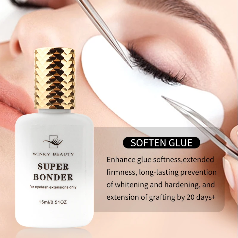 Agent de fixation Super Bonder pour Extensions de cils, primaire pour colle à cils, aide au durcisseur adhésif professionnel, 15ml
