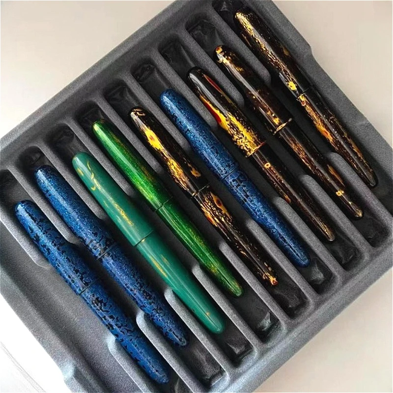 BALAOYE Long Knife Fountain Pen Fish Scale Nib 18-layer Lacquer Bock Ink Pen  Business Office Signature High Quality Writing Pen