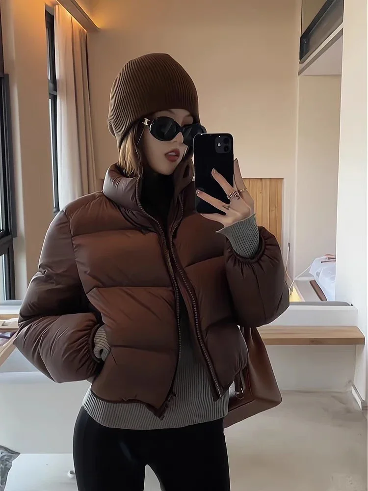 2024 off Season New Kendall Sle down Jacket Cotton-padded Clothes Women Short Loose Thickened Cotton-Padded Jacket Small