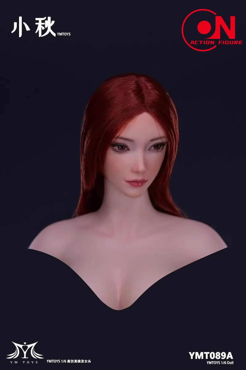 MTOYS YMT089 1/6 Asian Beauty Qiu Head Sculpt Carving Model Fit 12'' TBL PH Female Soldier Pale Action Figure Body