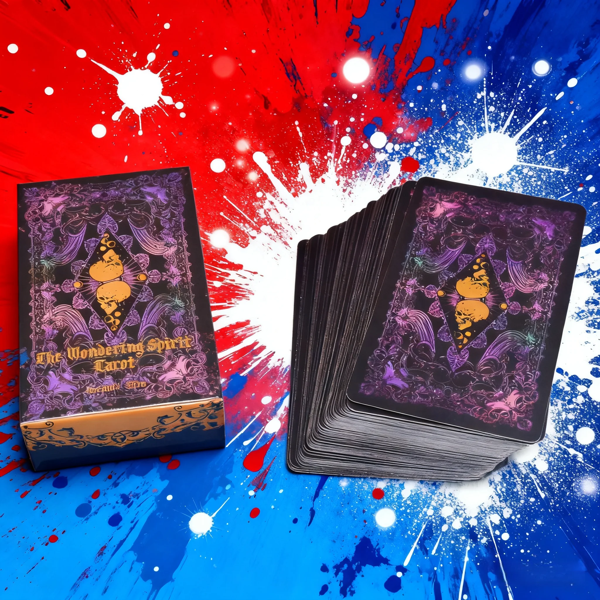 

The Wandering Spirit Tarot, Mysterious Retro Purple and Black Gold-Stamped Binding, Exquisite Collectible Cards, Card Games, Game Gifts!
