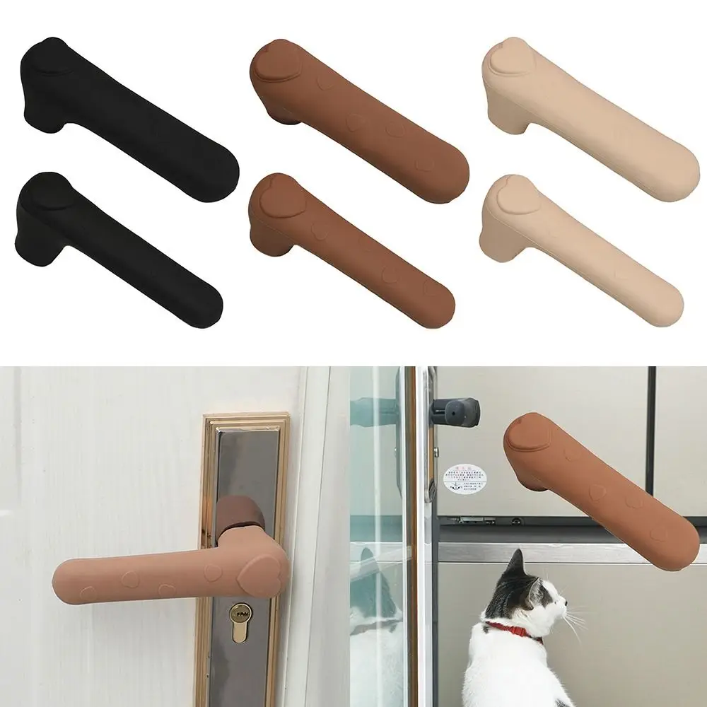 Silicone Door Handle Cover Anti Collision Anti-Static Doorknob Sleeve Anti-Slip Silent Kids Safety Doorknob Protector Home