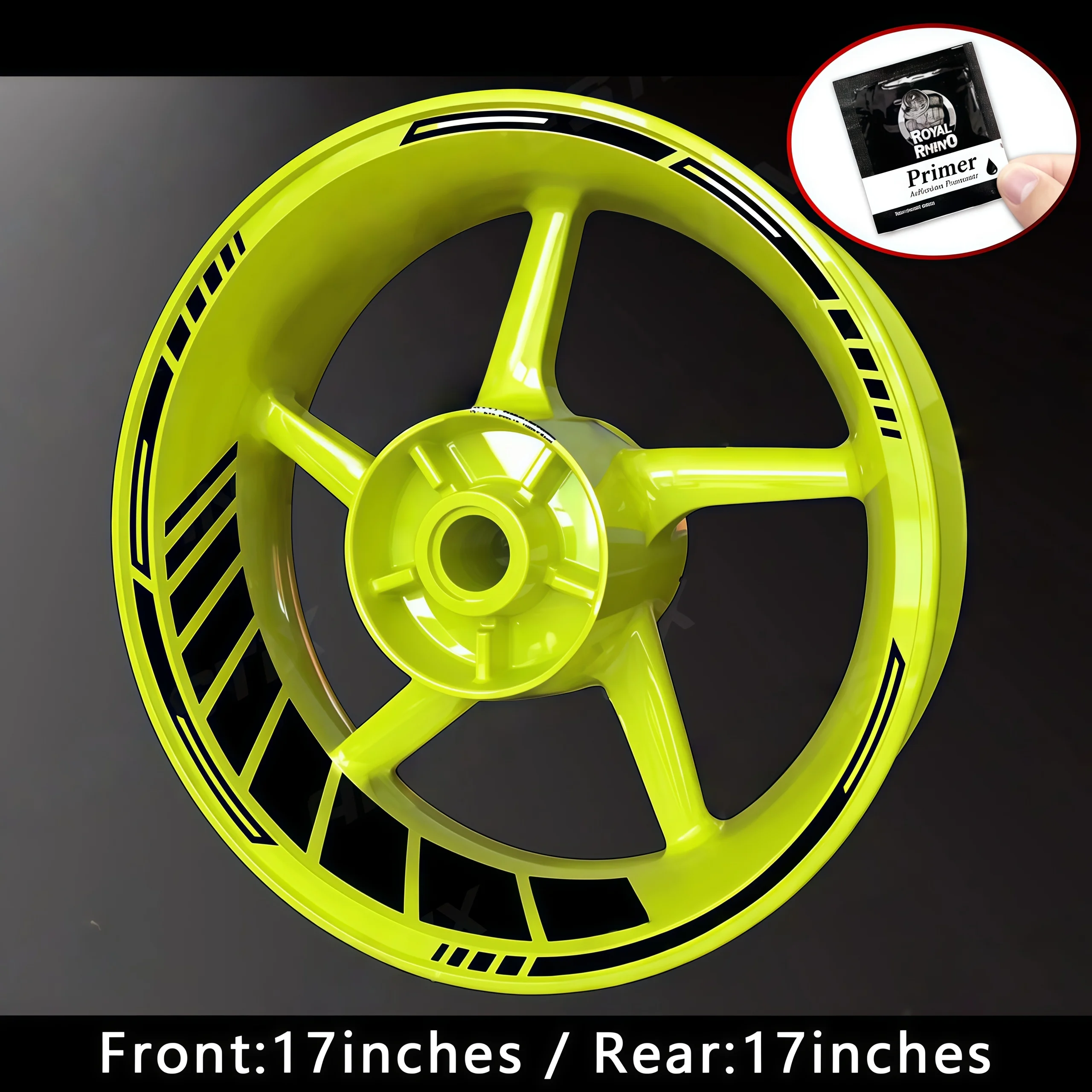 16 stks/vel voor 17in Motorfiets Hub Stickers Streep Waterdichte Vinyl Decals voor YAMAHA Honda Kawasaki Suzuki BMW KTM Triumph