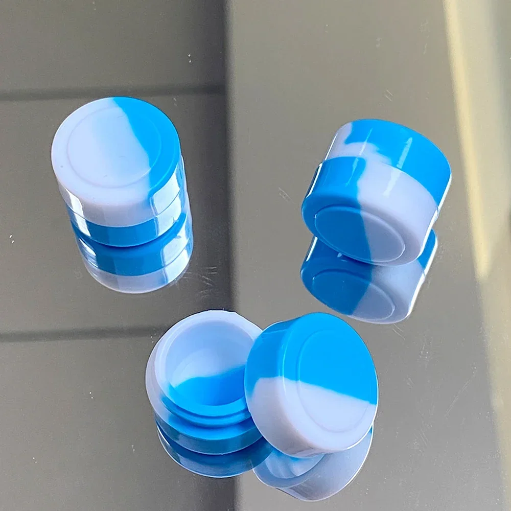 20 قطعة جرة سيليكون شمع الزيت 2 مللي/3 مللي/5 مللي حاوية غير لاصقة زجاجة كريم وجه صندوق تخزين زيت مستحضرات التجميل حقيبة مستحضرات تجميل شعار مخصص