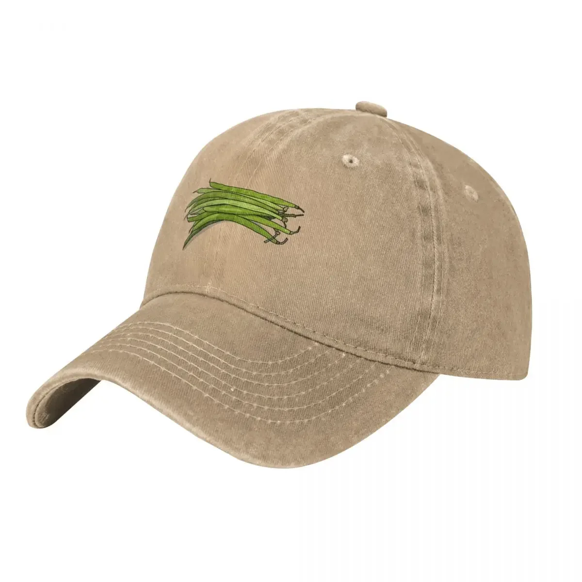 

Green beans cartoon illustration Baseball Cap Golf Luxury Man Hat Golf Hat Military Tactical Cap Women's 2025 Men's