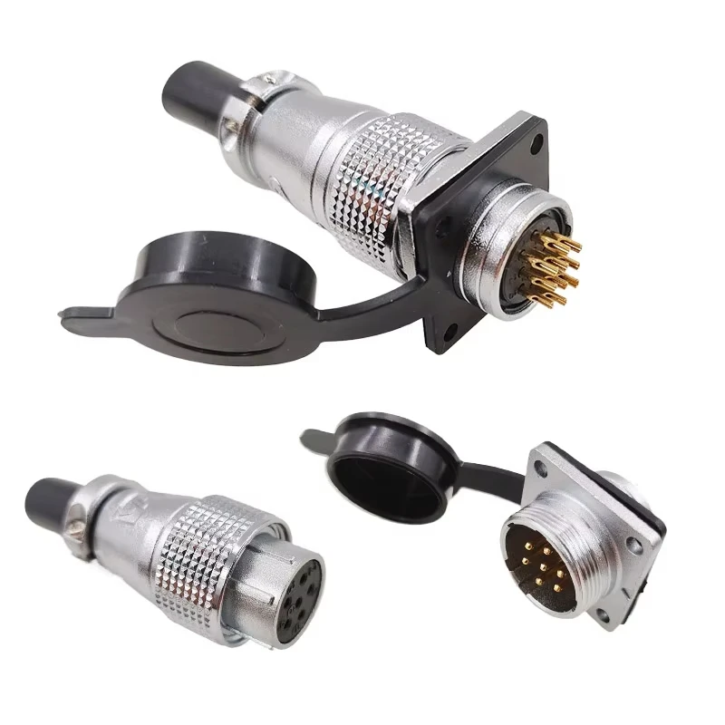 PLS20 Aviation Connector 2/3/4/5/6/7/8/9/10/12 Pin Air Carrier Male Female Plug Connector WS20 TP20 Opening Diameter 20mm