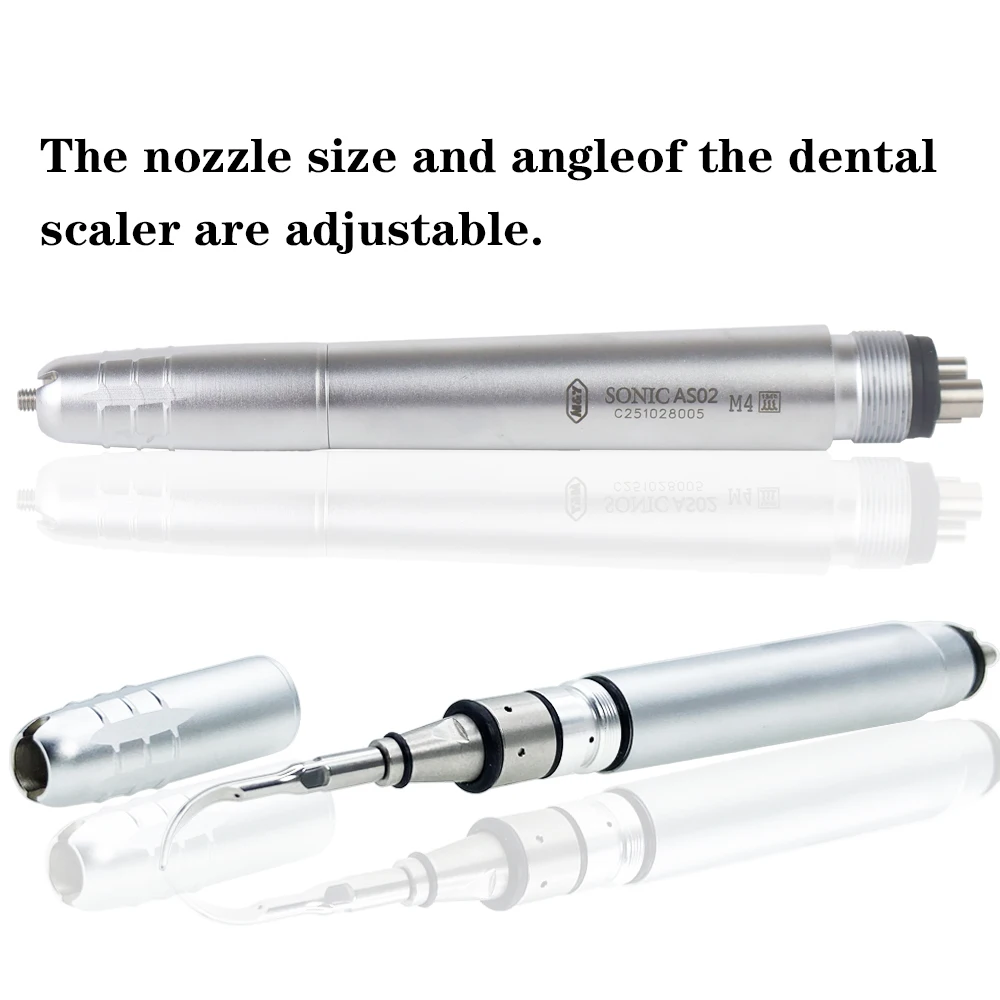 Dental Air Scaler Handpiece 2 Hole 4 Hole Pneumatic Teeth Scaler With 3 Scaling Tips Calculus Remover Dentistry Instrument view 5