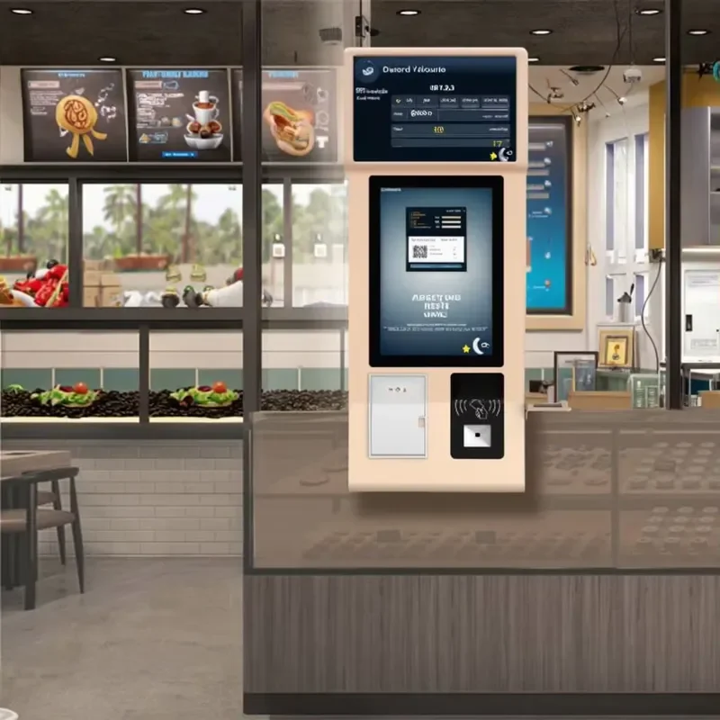 Custom Australian Wall Mounted Android Based Touch Screen Self Ordering Kiosk with SDK and Advertising for Restaurants