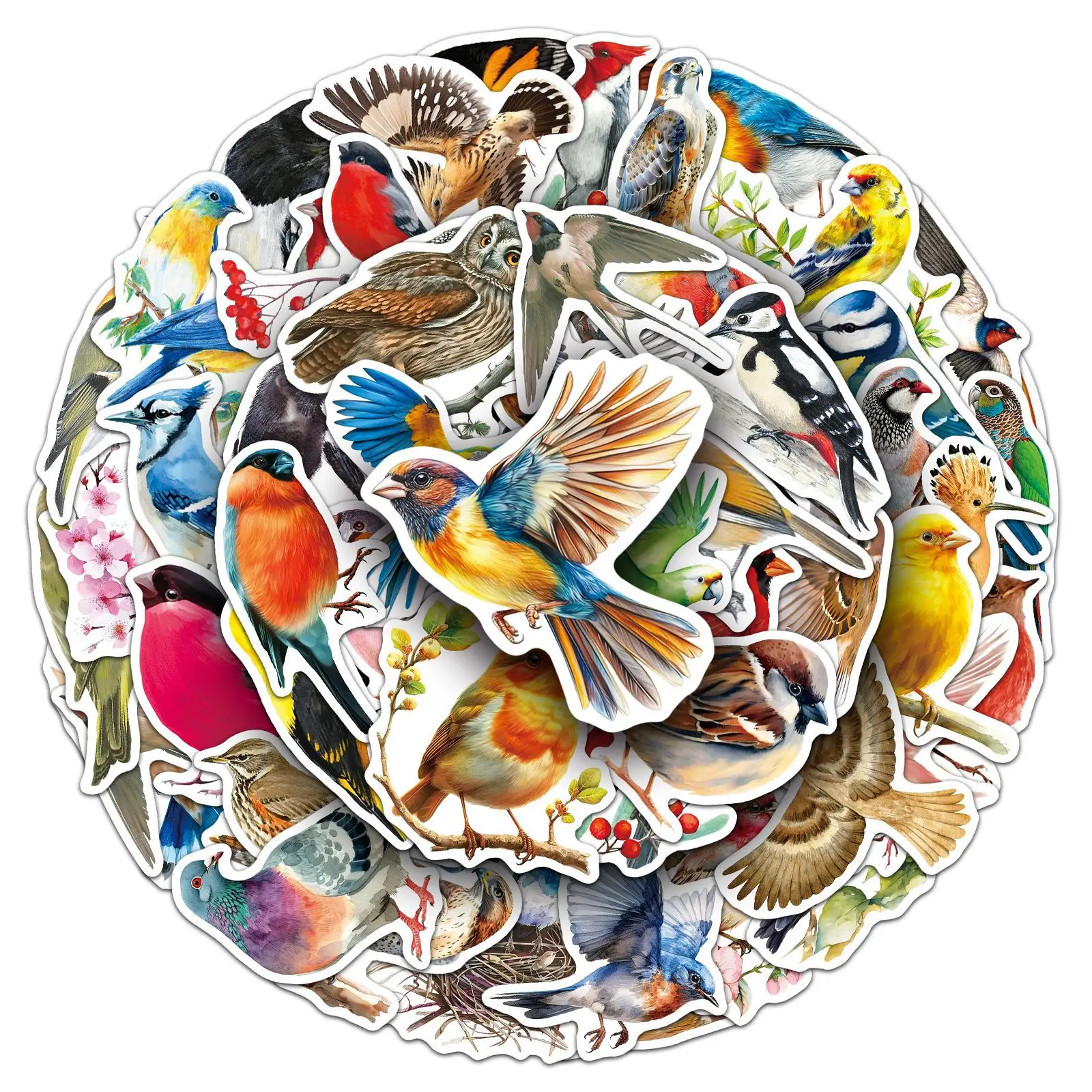 

10/50PCS Cute Birds Animals Cartoon Stickers Sparrow Barn Swallow Graffiti Decoration DIY Toys Frridge Laptop Guitar Bike Decals