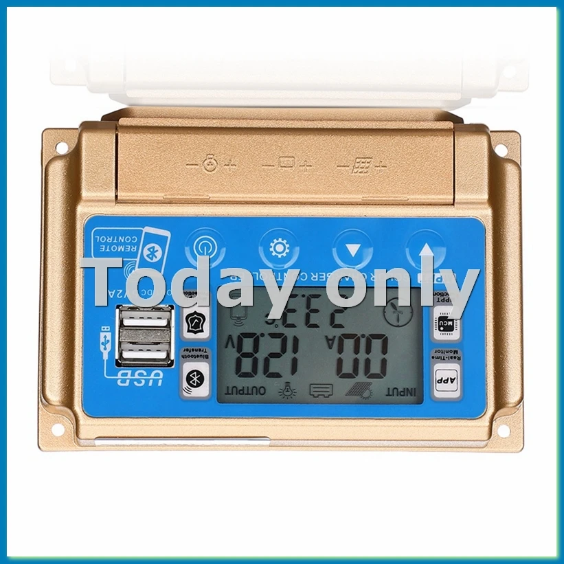 

Солнечный контроллер Адаптивный солнечный контроллер MPPT с Bluetooth 12 В/24 В Контроллер заряда солнечной батареи-30A-A25R