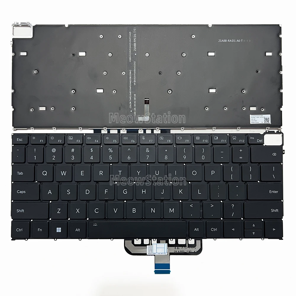 Teclado retroiluminado por LED EUA/Reino Unido/Russo para Honor MagicBook X14 Plus FMI-76 MFI-721 GLO-N76 GLO-G56 HGF-W56,X14 Pro FRI-G56 FRI-G58 FRI-H76