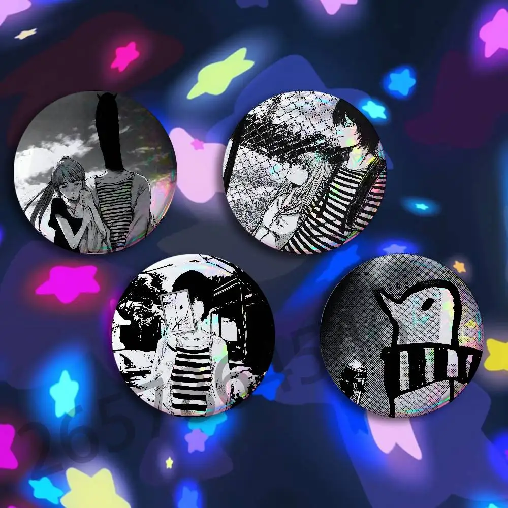 Anime P-Punpun Button Pin Single Pack Anime Merch for Ita Bags Badge Collectible Buttons TH