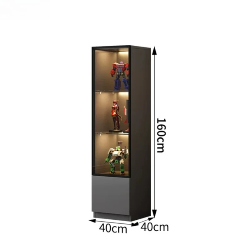 Corner Display Bookcases Figurines Interior Shelf Tall Glass Door Bookshelf Portable Modern Design Etagere Interior Furniture - view 6