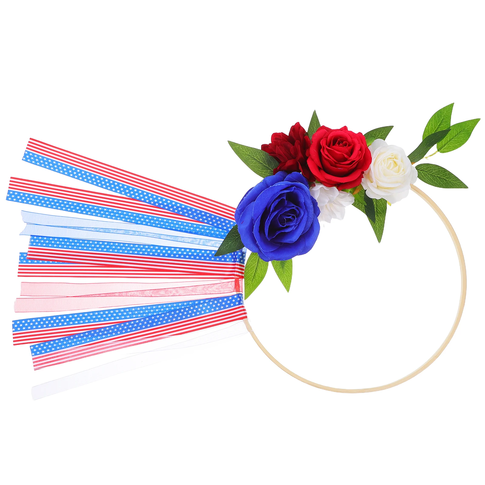 

Independence Day Red White Flag Decor Patriotic Independence Days Decor Outdoor Door Outdoor July Floral Garland