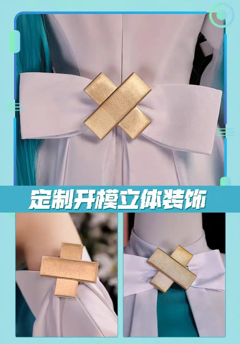 Elegant Long Cape Dress Game Project Sekai Cosplay Diva Mi-ku Cosplay Costume Wig New Outfit Halloween Christmas Uniforms view 5