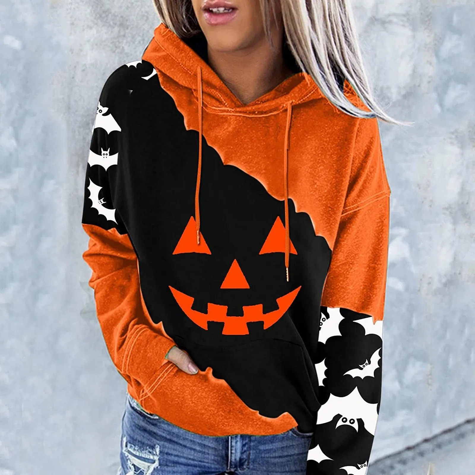 Women S Pullover Hoodie Sweatshirts Women\'s Sweatshirts For Womens Halloween Pumpkin Printing Hoodies Fall Fashion Long Sleeve