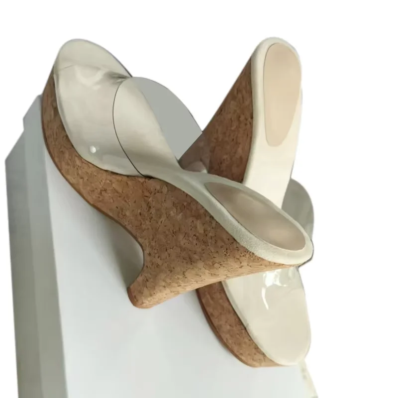 DIZHUANG Zapatillas de tacón alto para mujer a la moda. Sandalias transparentes de PVC. Aproximadamente 15 cm de altura del tacón. Tacones de estilo peculiar. 34-46