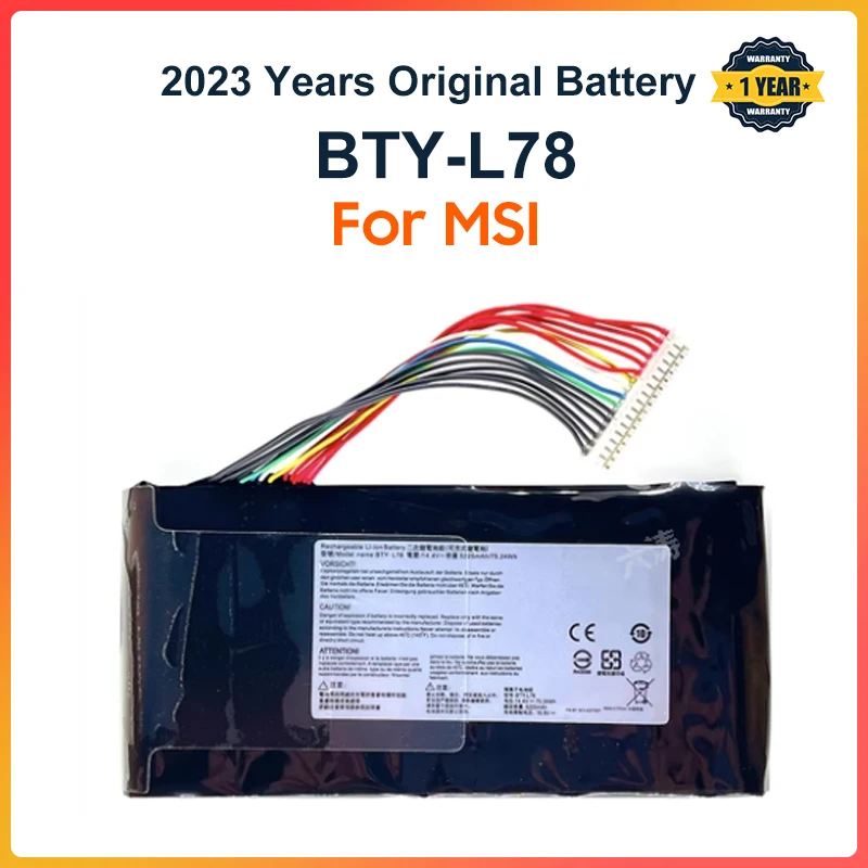 

BTY-L78 Laptop Battery For MSI GT62 GT62VR GT80 GT80S GT73 GT73VR GT83 GT83VR GT75 GT75VR MS-1812 MS-1814 5225mAh