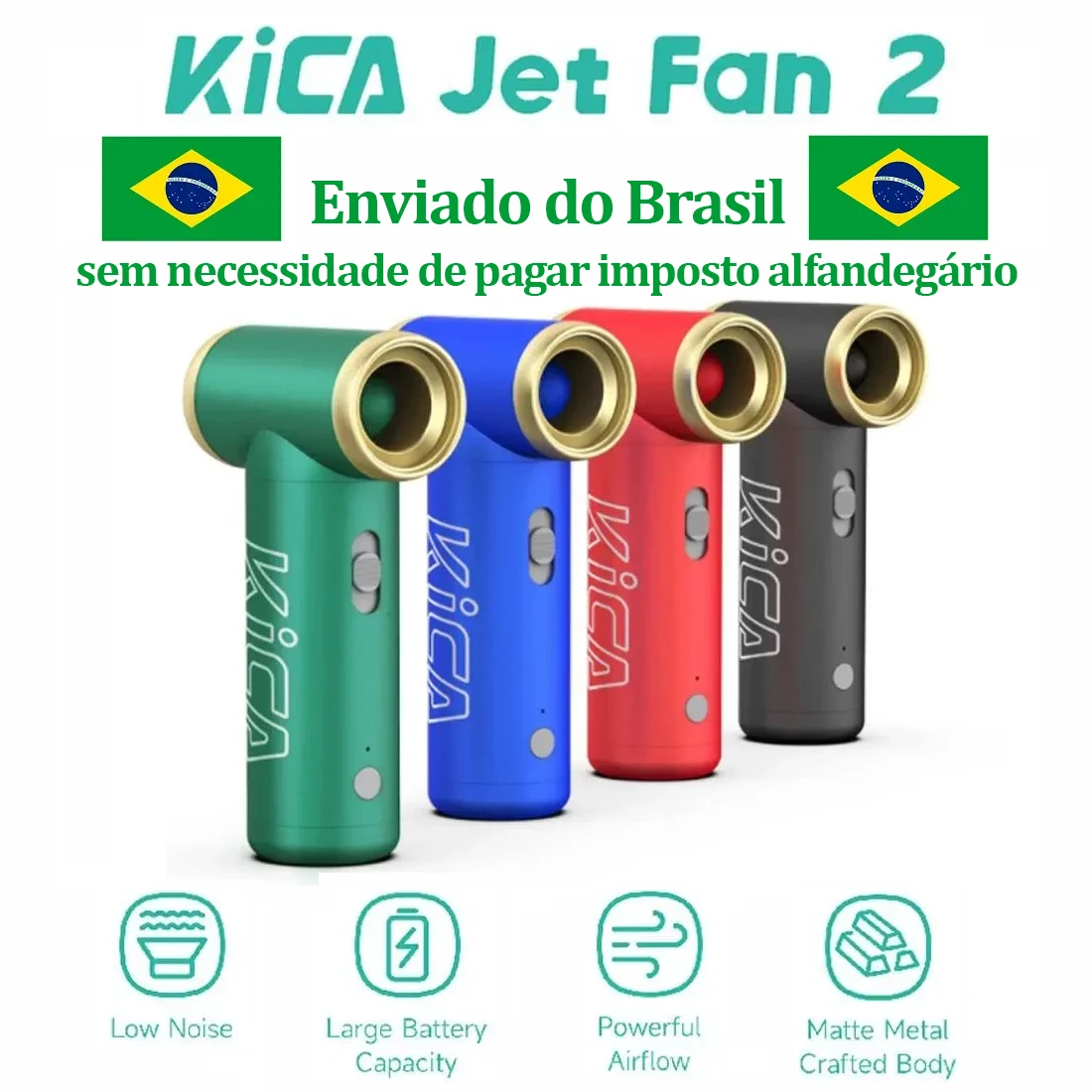 【Do Brasil】KICA JetFan 2 Portable Cordless Computer Keyboard 100000RPM Cleaner KICA Jet fan 2 Compresse Electric Air Dust Blower