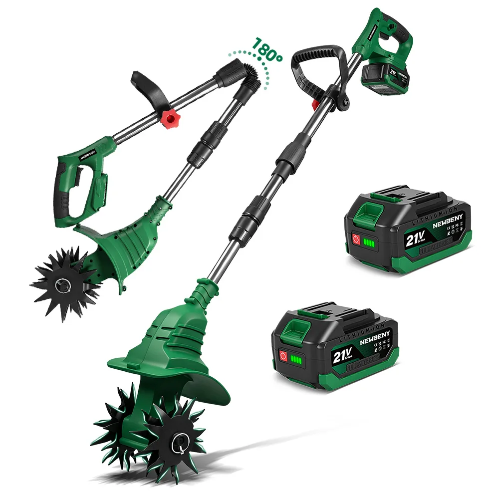NEWBENY Elektrische cultivator 1800W Tuin Draagbare Grasmaaier Bodemomvormer Elektrisch gereedschap voor Makita accu - afbeelding 2