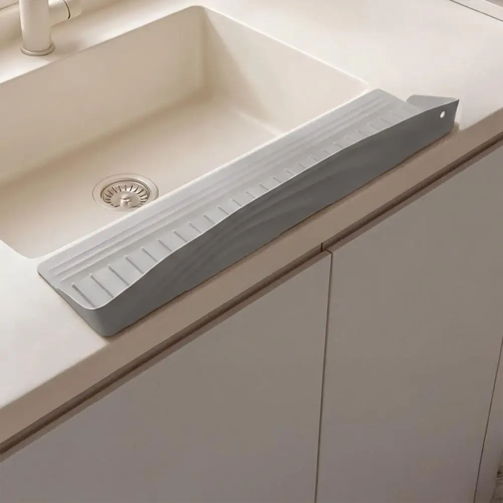 Countertop Guard Drill Sink Protector Silicone Sink Splash Guard Easy Install Water Stopper for Kitchen Countertops for Bathroom