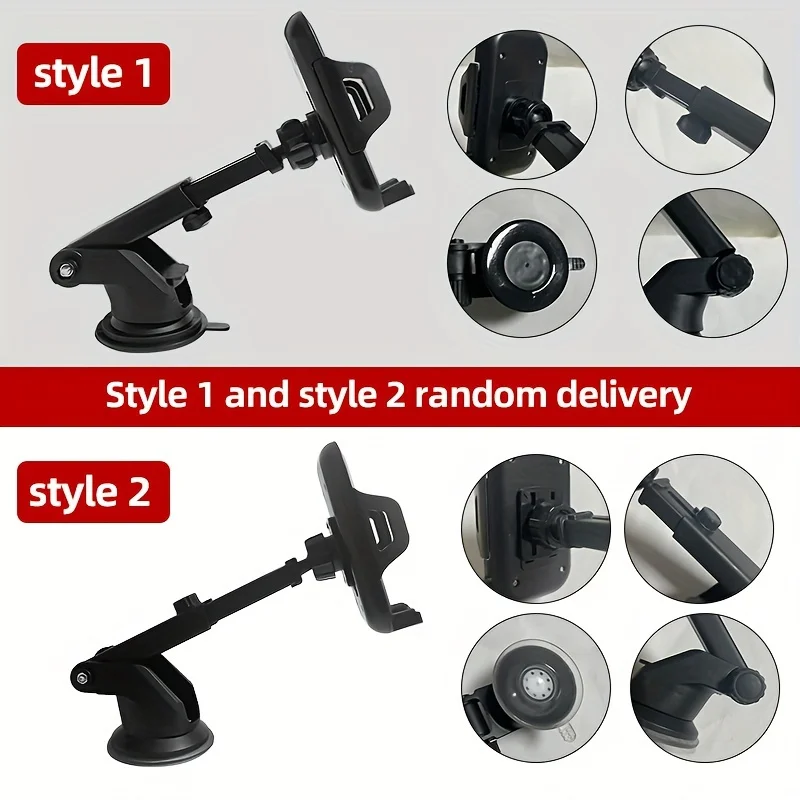 Car Dashboard Suction Cup Telescopic Rod Universal Mobile Phone Holder