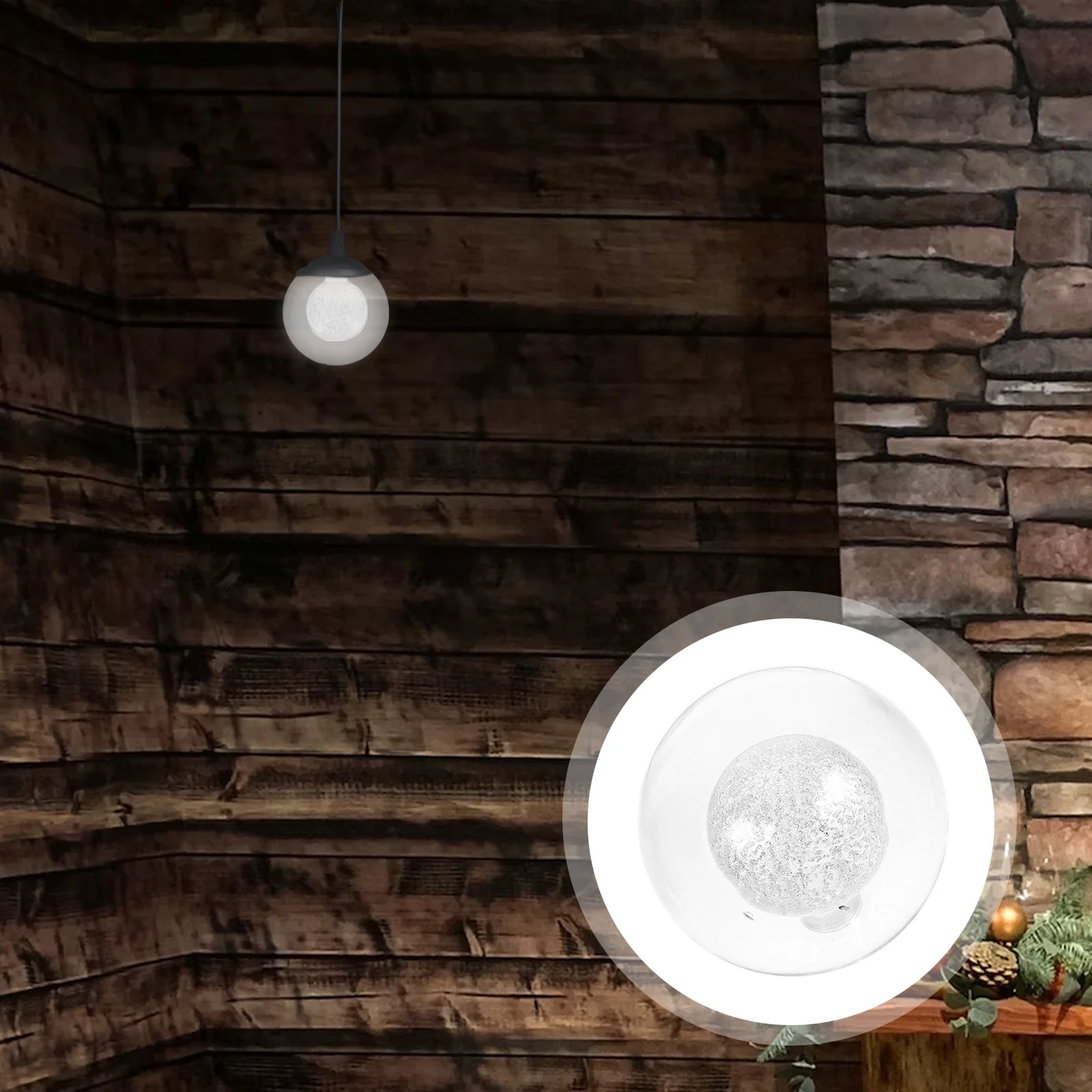

Clear Glass Ball Lampshade Frosted Design for Wall Sconce Replacement Globe Bedside Lamp Decorative Lighting Fixture Parts