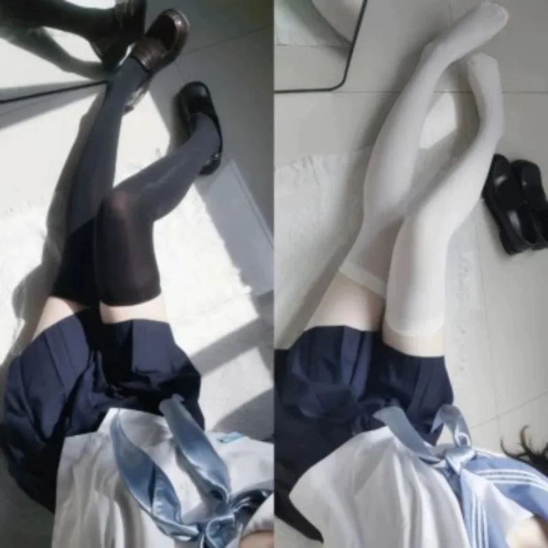 

Женские прозрачные чулки Y2K до бедра, легкие летние носки выше колена, в стиле школьной формы, длинные носки для милого повседневного образа, подарки