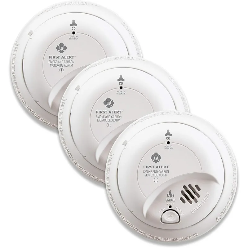 

BRK SC9120B-3 Hardwired Smoke and Carbon Monoxide (CO) Detector with Battery Backup, White, Pack of 3