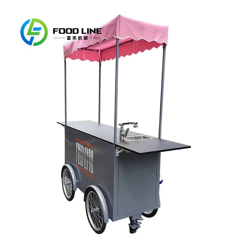 

Индивидуальная мобильная многофункциональная тележка для мороженого на роликах для коммерческой доставки и распродажи мероприятий