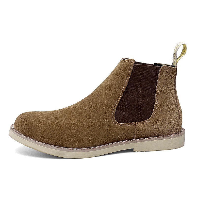 Botas Chelsea de cuero de gamuza para hombre, botines antideslizantes de marca de lujo, estilo británico, talla grande 47 48, Otoño e Invierno