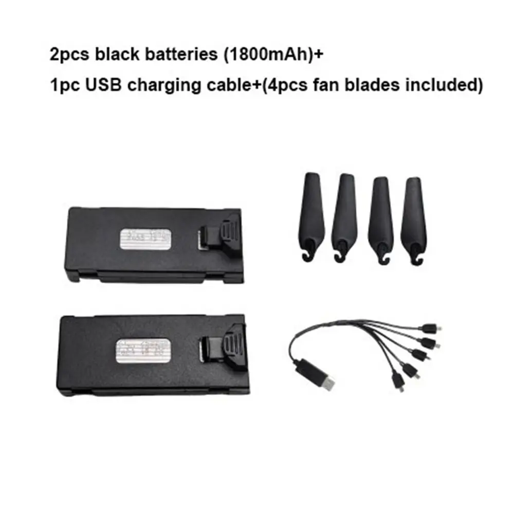블랙 리튬 배터리 3.7V1800mAh 대용량 범용 USB 충전 케이블 E88 e88PRO E99 E525 S89용