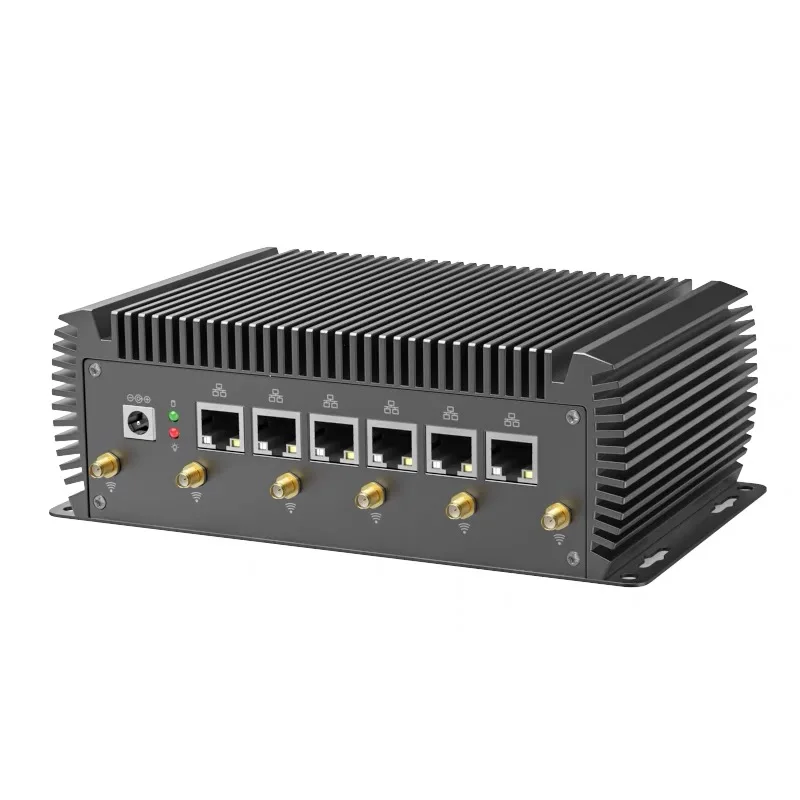 Fanless Industrial Embedded Computer Intel Core i3-8145U 6x I225 Network Factory Proxmox Opnsense Mini PC Host Virtual Routers