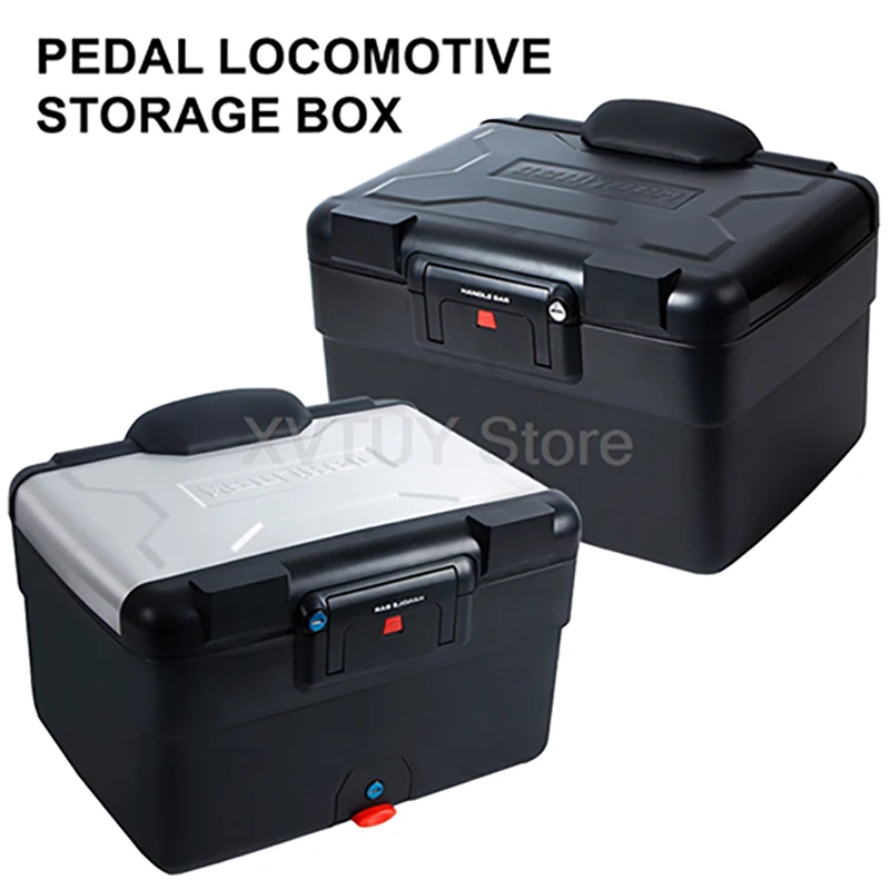 

Universal Motorcycle ABS Plastic Helmet Box Large Capacity Lockable Luggage Storage Tool Cases Waterproof Tour Tail Box