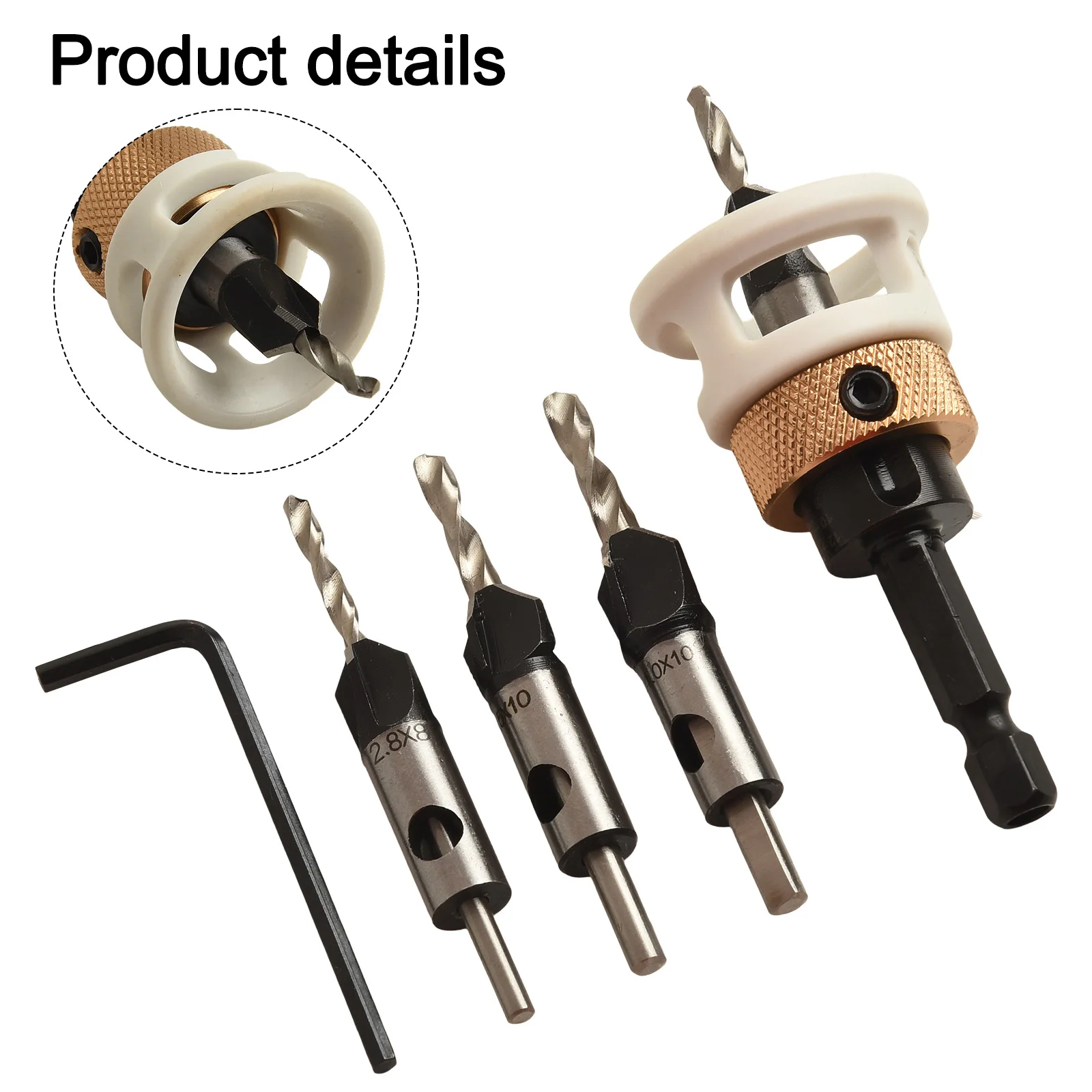 Brocas avellanadoras fáciles de usar Brocas profesionales Brocas de carburo de 3,6*8 mm Agujeros limpios Profundidad consistente Resistente al desgaste