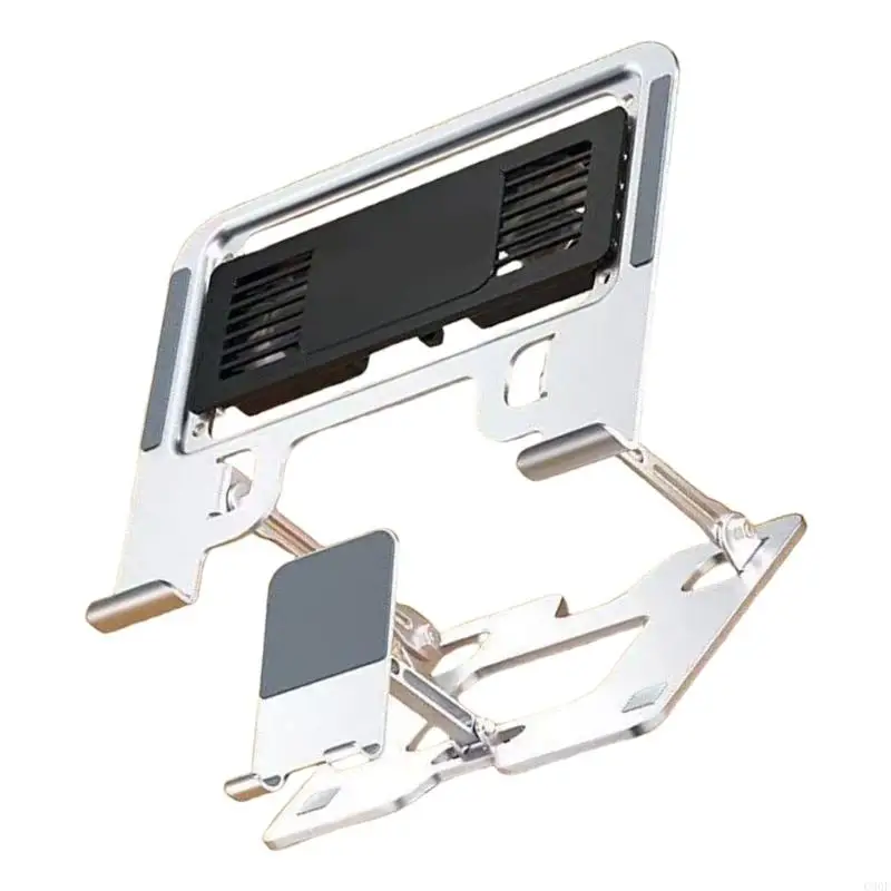 

C90F Adjustable Laptop Phone Cooling Stand 2 in 1 Foldable Laptop Tablets Holder For Laptop Ergonomic Adjustable Laptop Stand