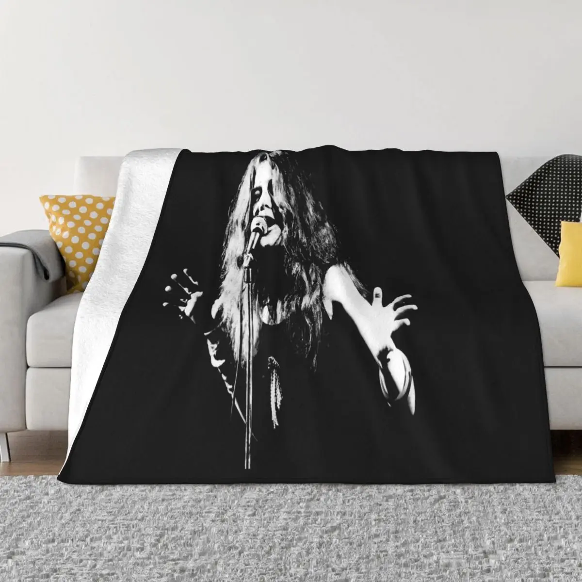 Janis Joplin Unisex Adult Mens Womens Music Rock Band Youth Street Style Any Logo Swag Brand New Fresh Design Throw Blanket