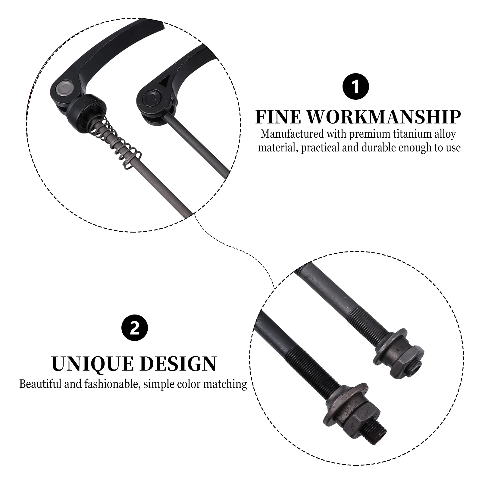 1Set Quick Release Skewers Hollow Shaft Front Rear Bike Axle Wheel Hub Lightweight Durable Cycling Repair Bicycles Skewer