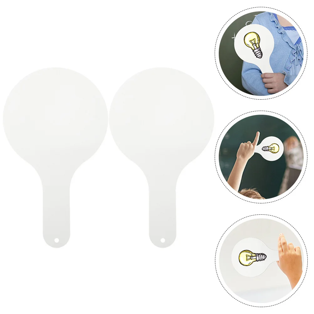 

White Board Dry Erase Answer Paddles Portable Whiteboard Handheld Double-sided Boards for Students Writing Pads