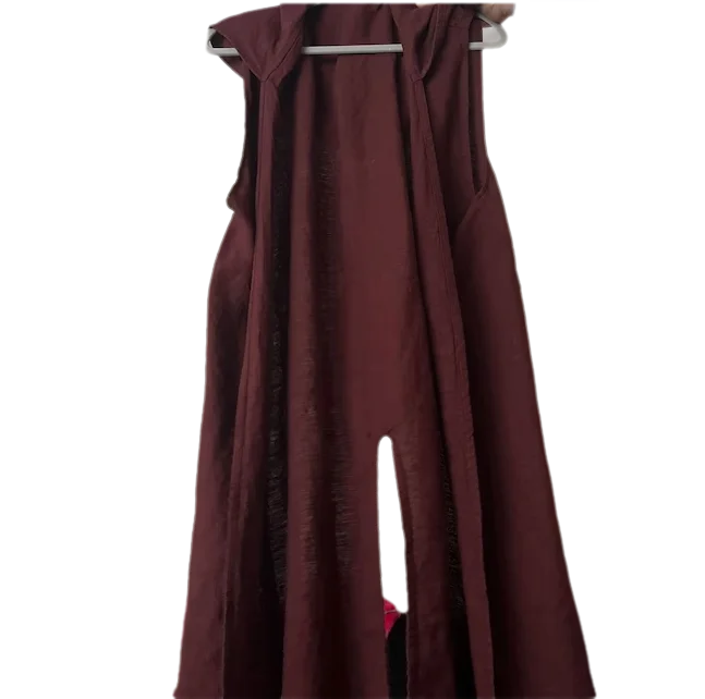 Open-Front Surcoat - Linen Medieval Overgarment Adult Celtic Robe with Hood Viking Cape, Renaissance Cosplay LARP Costume