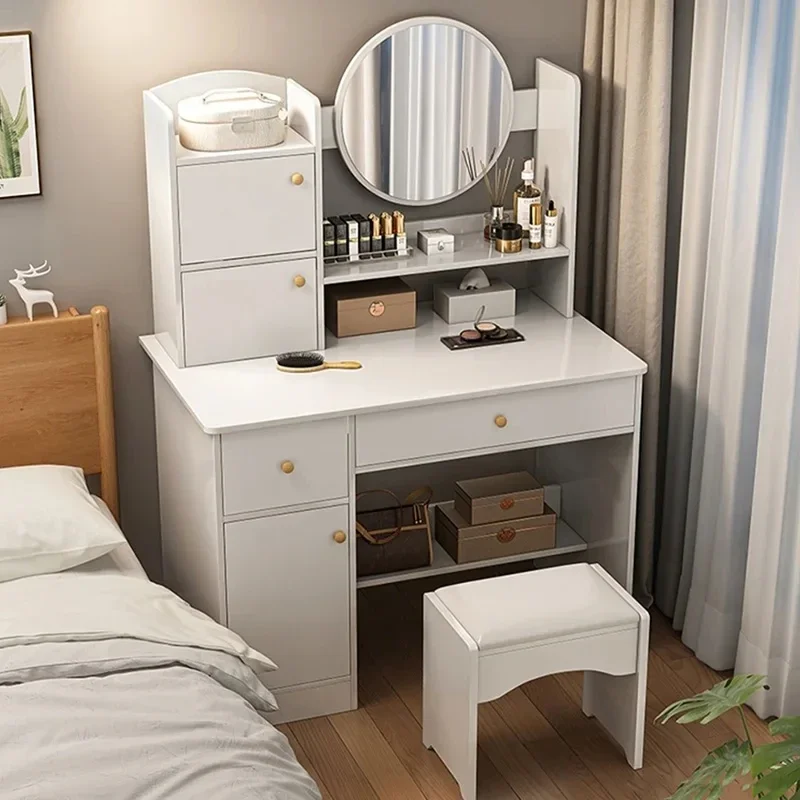 Drawer Container Vanity Table Mirror Chair Near Bed Dresser European Luxury Girl Coiffeuses De Chambre Home Decoration