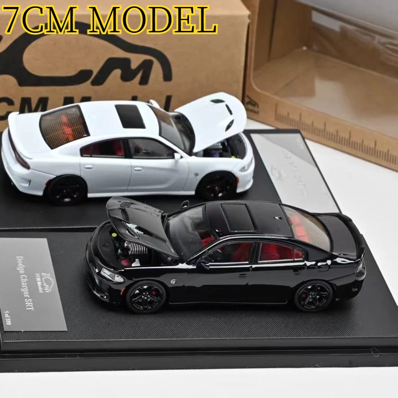 7CM Model 1:64 Alloy Dodge Dodge Charger SRT Hellcat Simulation Car Model Figure Collection Adult Decoration Item