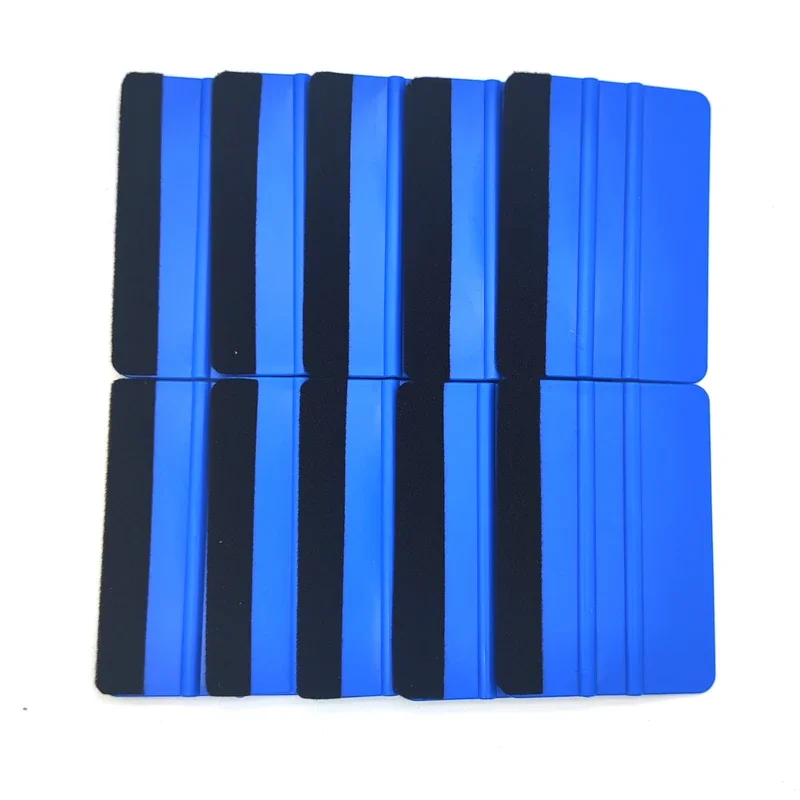 

10Pcs Blue Squeegee Felt Edge Scraper Car Decals Vinyl Wrapping & Tint Tools For Razor Blade Scraper Automatic Film Squeegee Set