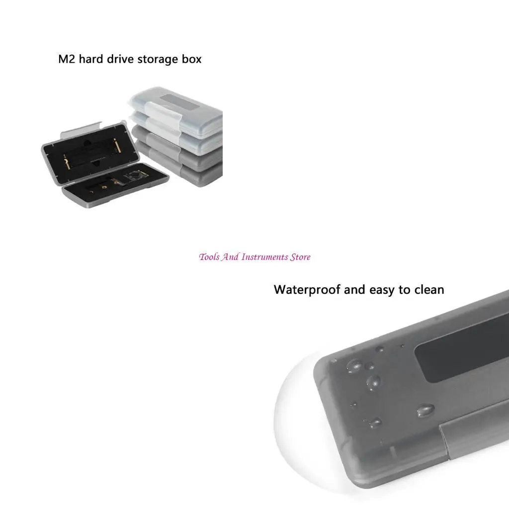 M.2 SSD Storage Box Tahan Air dan Berlaku Kejutan 2 Slot Hard Drive Case untuk Pakar IT dan Data Seluler C7AC