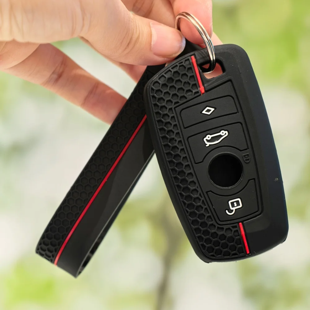 Fashion Silicone Car Remote Key Case Cover For BMW 1 3 5 7 Series X1 X3 X4 X5 F10 F15 F16 F20 F30 F18 F25 M3 M4 E34 Keychain