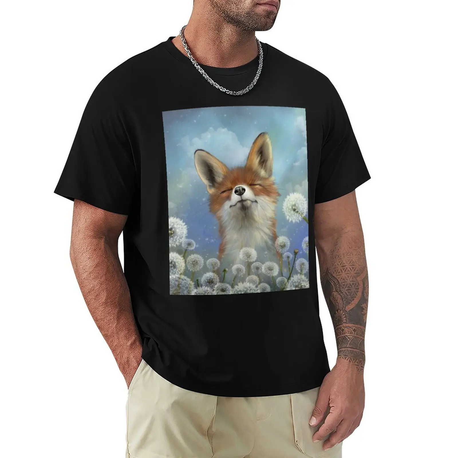 

Dandelion fox T-Shirt shirts graphic boys animal print graphic shirts mens graphic t-shirts anime