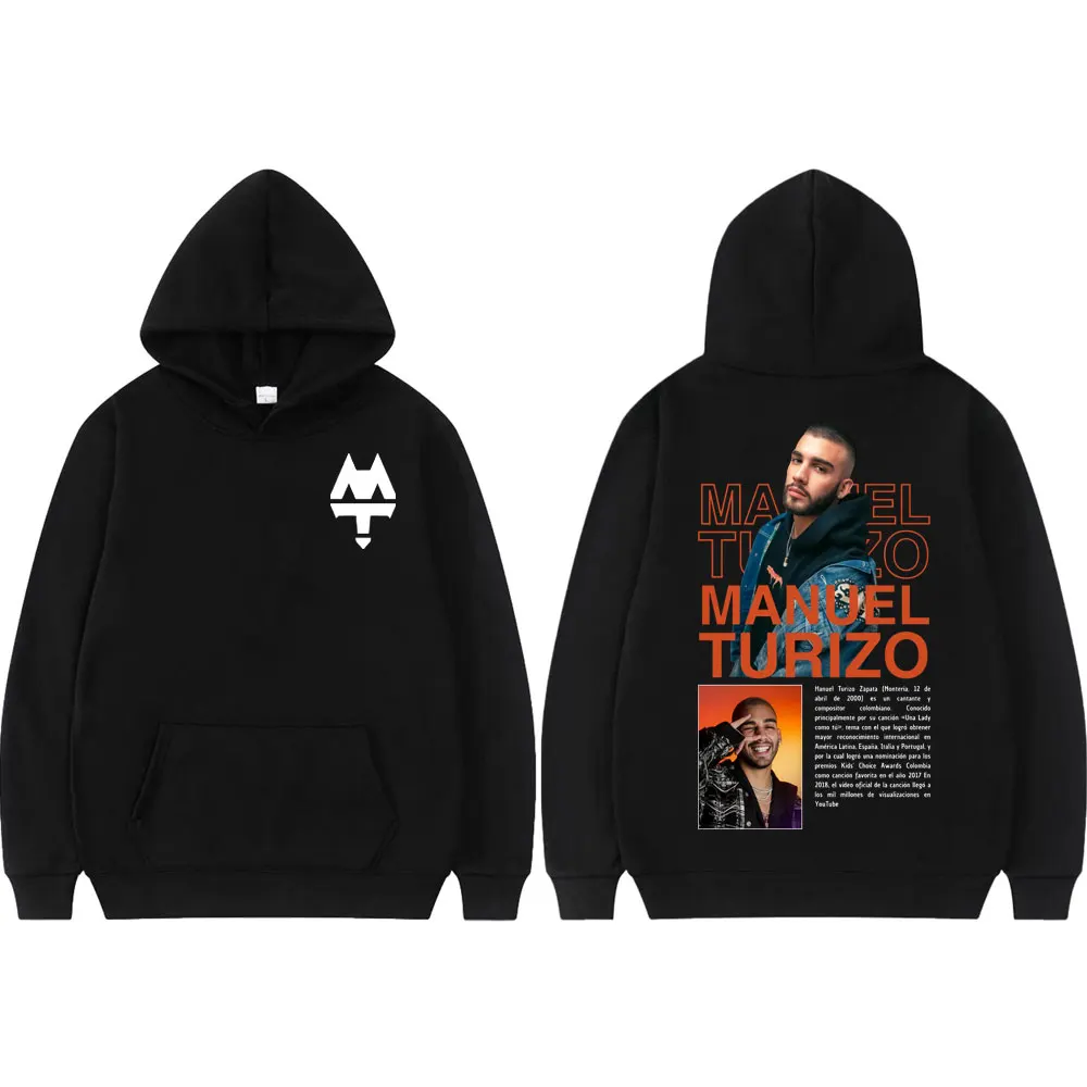 

Rapper Manuel Turizo Graphic Hoodie High Quality Fashion Long Sleeve Pullovers Men Women Clothing Casual Oversized Sweatshirts