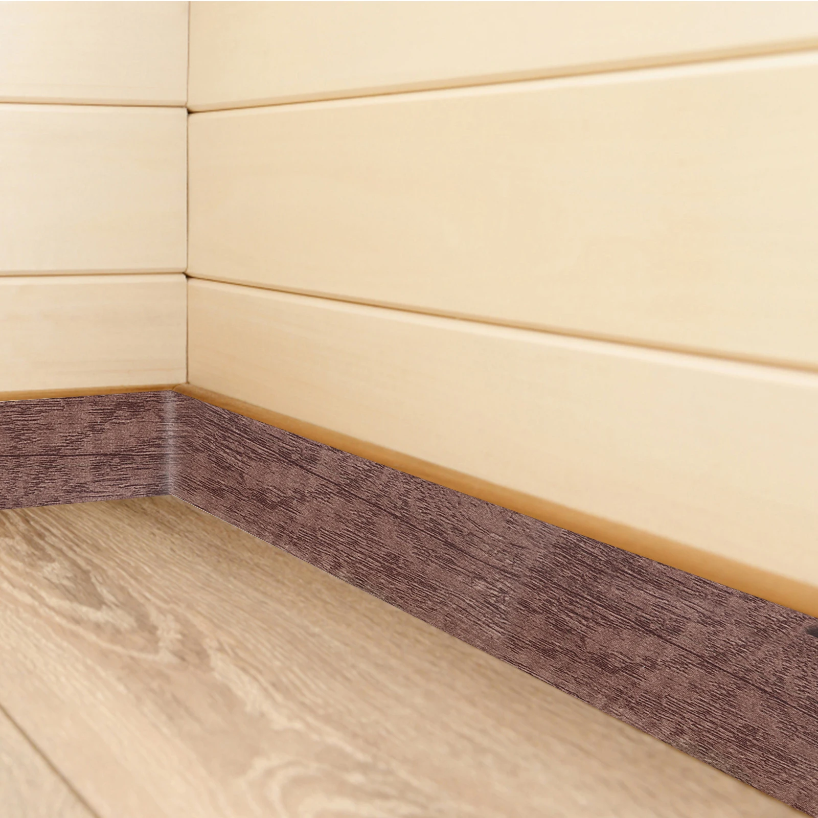 

Self Adhesive Skirting Board Stickers 5cmx10m Yellow Wood Kickboard Baseboard Tape Wall Decor Peel Stick Covers Molding Trim