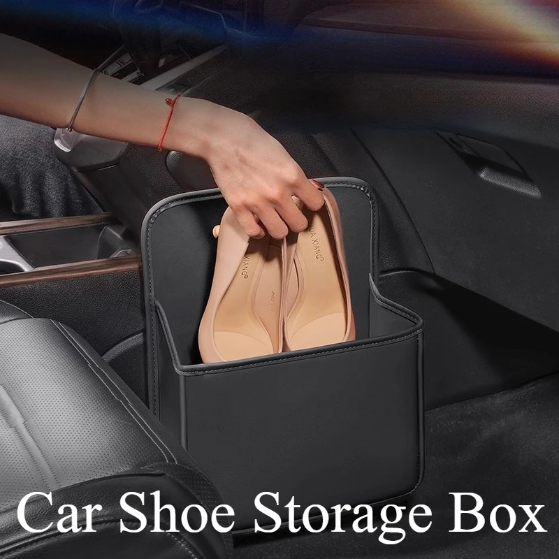 

Car Shoe Box Shoe Artifact in The Car Co-pilot Shoe Storage Trunk on The Car Women's High Heels Storage Interior Accessories