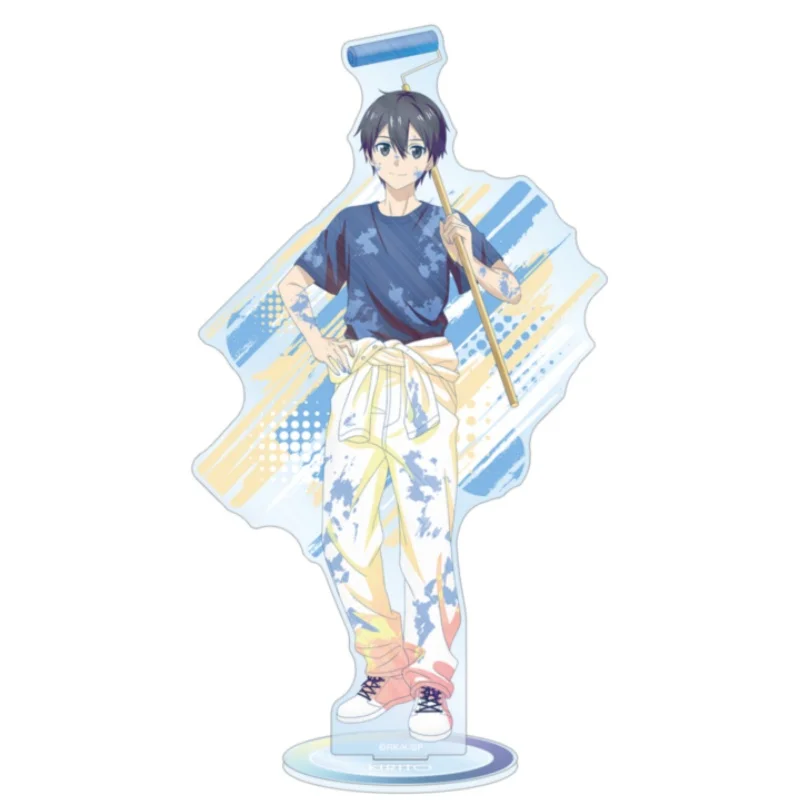 Sword Art Online 15CM Kirito Asuna Popular Anime Character Acrylic Stand Figure Cool Desk Ornament Cosplay Prop Keychain